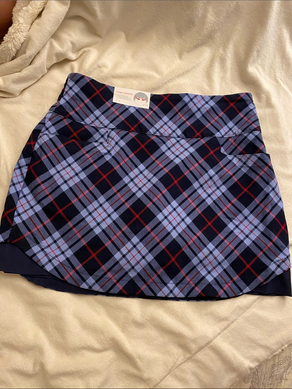 Lady Hagen plaid women’s tummy control skort